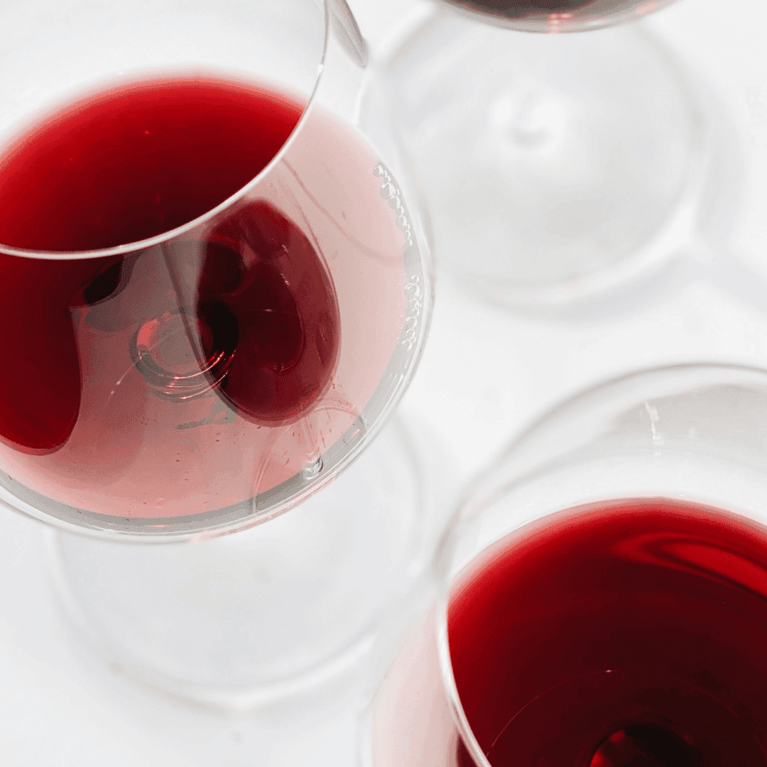 Red wine glass